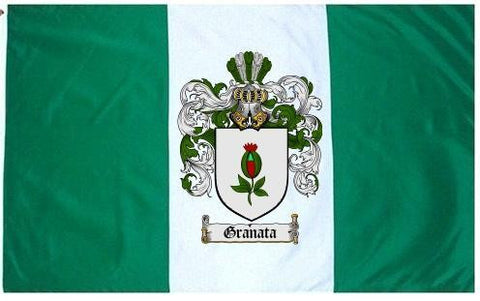 Granata family crest coat of arms flag