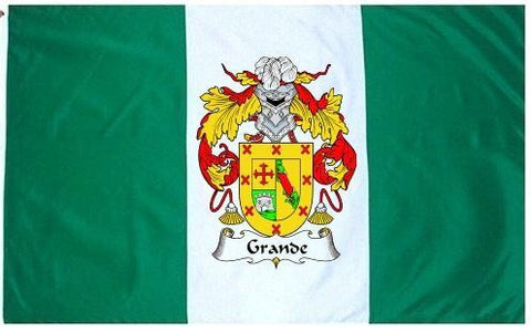Grande family crest coat of arms flag
