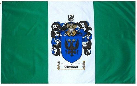 Grasso family crest coat of arms flag