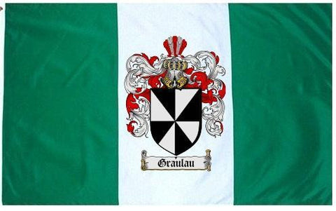 Graulau family crest coat of arms flag