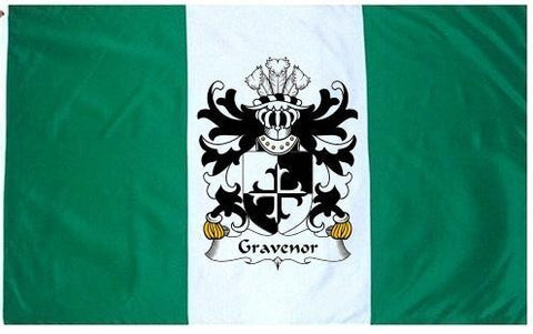 Gravenor family crest coat of arms flag