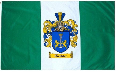 Grebler family crest coat of arms flag