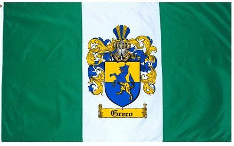 Greco family crest coat of arms flag