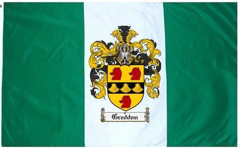 Greddon family crest coat of arms flag