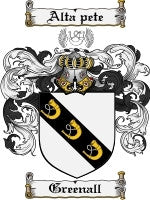 Greenall coat of arms family crest download