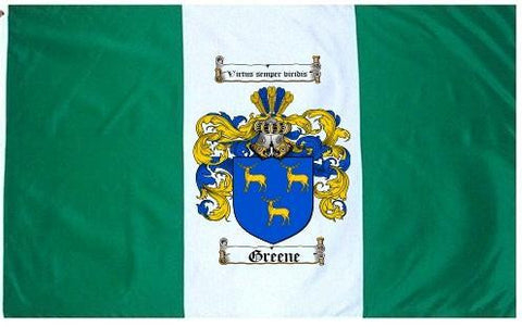 Greene family crest coat of arms flag