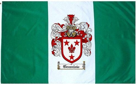 Greenlaw family crest coat of arms flag