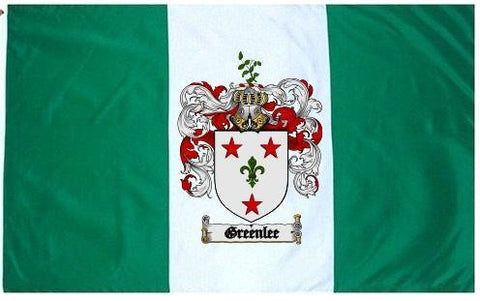 Greenlee family crest coat of arms flag