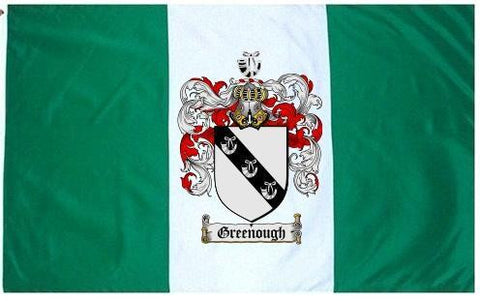 Greenough family crest coat of arms flag