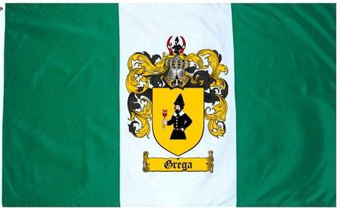 Grega family crest coat of arms flag