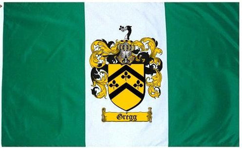Gregg family crest coat of arms flag