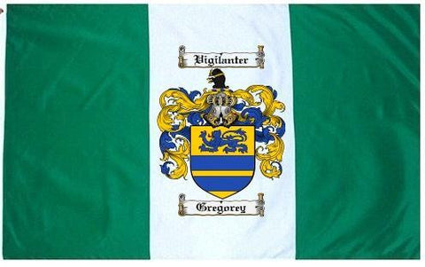 Gregorey family crest coat of arms flag
