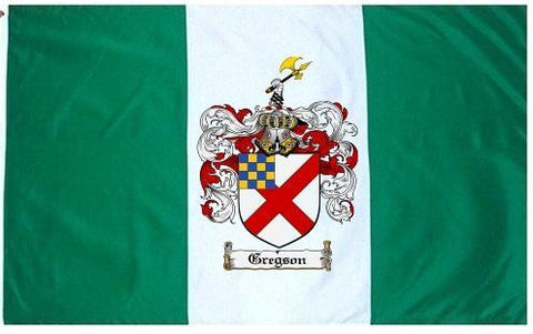 Gregson family crest coat of arms flag