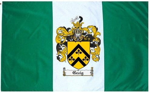 Greig family crest coat of arms flag