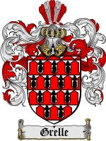 Grelle coat of arms family crest download