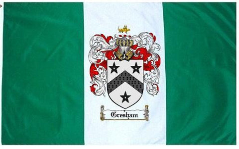 Gresham family crest coat of arms flag