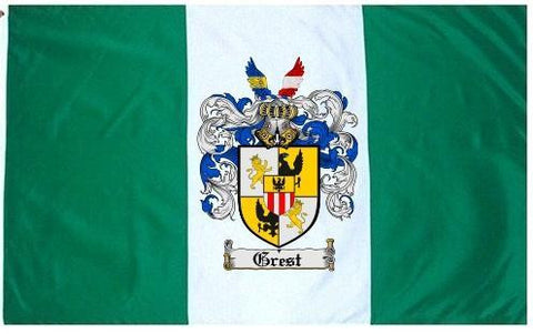 Grest family crest coat of arms flag