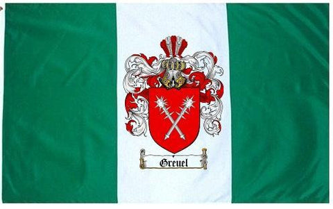Greuel family crest coat of arms flag