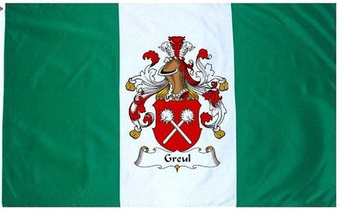 Greul family crest coat of arms flag