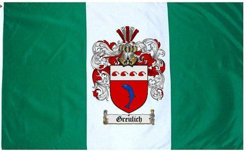 Greulich family crest coat of arms flag