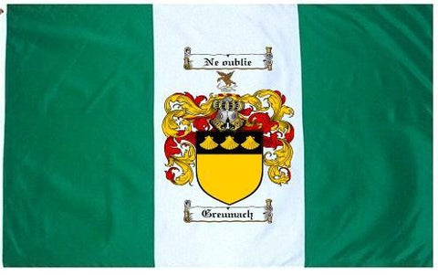 Greumach family crest coat of arms flag