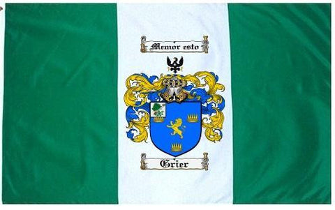 Grier family crest coat of arms flag