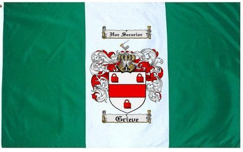Grieve family crest coat of arms flag