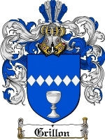 Grillon coat of arms family crest download