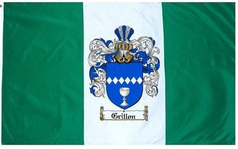 Grillon family crest coat of arms flag