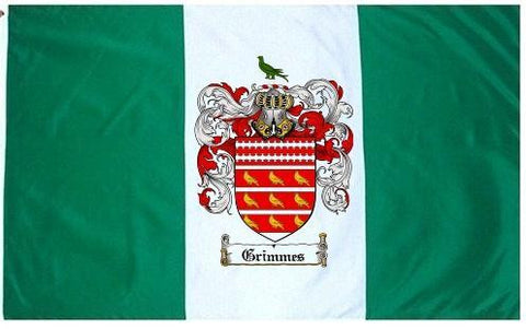 Grimmes family crest coat of arms flag