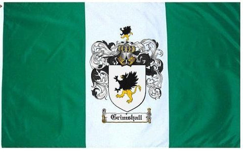 Grimshall family crest coat of arms flag