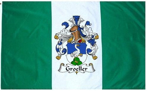 Groeller family crest coat of arms flag