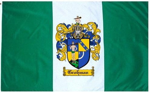 Grohman family crest coat of arms flag
