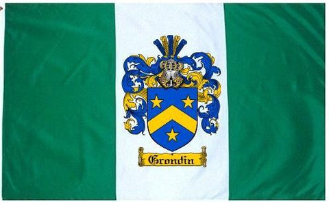 Grondin family crest coat of arms flag
