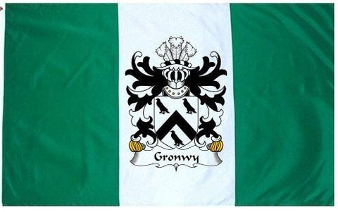 Gronwy family crest coat of arms flag