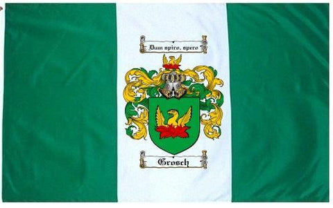 Grosch family crest coat of arms flag