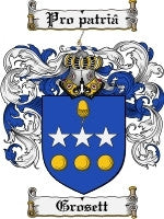 Grosett coat of arms family crest download