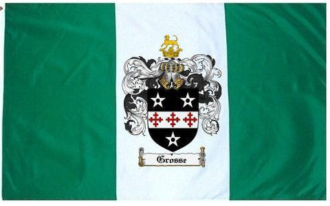 Grosse family crest coat of arms flag