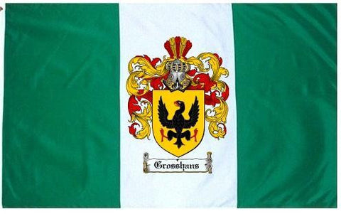 Grosshans family crest coat of arms flag