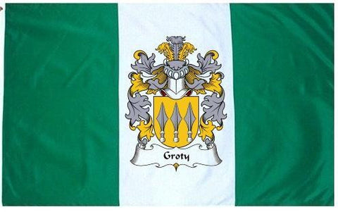 Groty family crest coat of arms flag