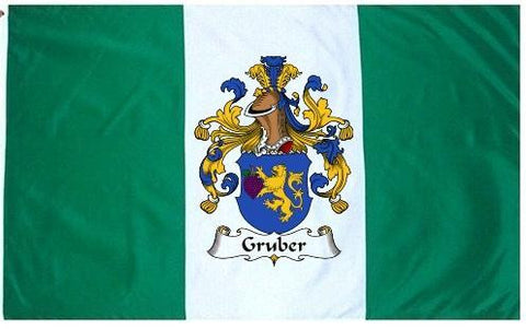 Gruber family crest coat of arms flag