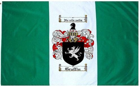 Gruffin family crest coat of arms flag