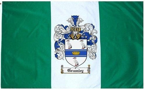 Grumley family crest coat of arms flag