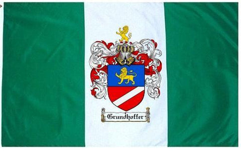 Grundhoffer family crest coat of arms flag