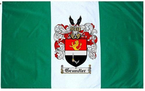 Grundler family crest coat of arms flag