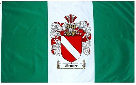 Gruner family crest coat of arms flag