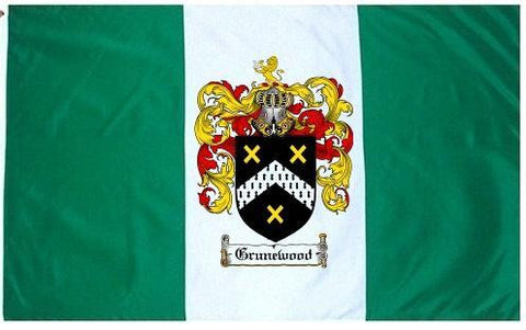 Grunewood family crest coat of arms flag