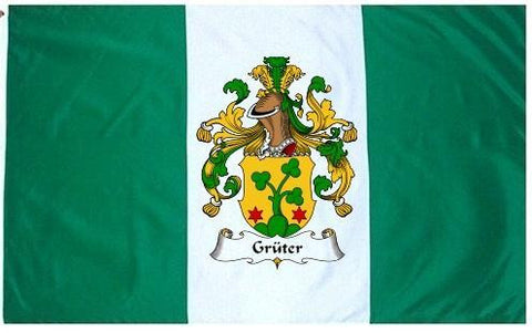 Gruter family crest coat of arms flag