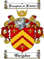 Gryder coat of arms family crest download