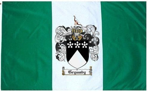 Grymsby family crest coat of arms flag
